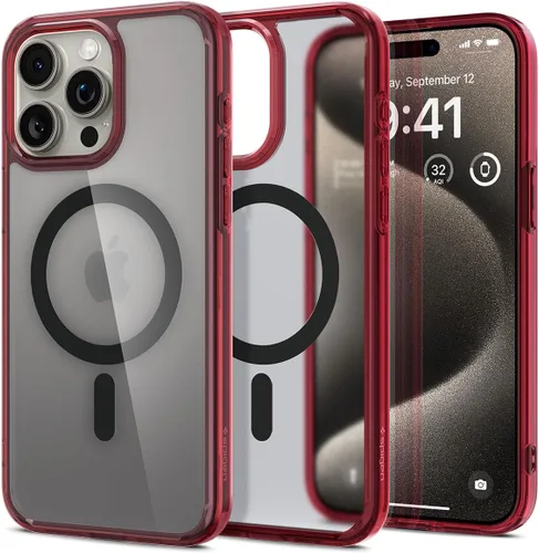 Vista 77 de Spigen Funda para iPhone 13 Mini, ultra híbrida MagFit [antiamarilleo] [compatible con Magsafe] - Transparente