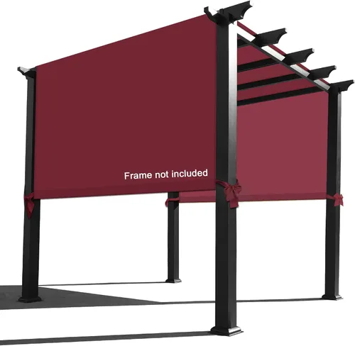 Vista 14 de Alion Home Toldo de repuesto universal impermeable con bolsillo para cortinero para pérgola (12 x 6.5 pies, gris)