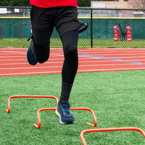 Vista 7 de YEXEXINM Paquete de 6 obstáculos de entrenamiento de velocidad de agilidad, 6 pulgadas desmontables de entrenamiento de agilidad, equipo de práctica