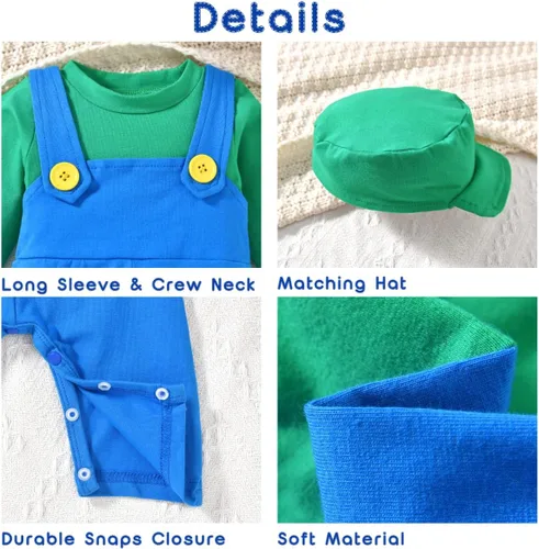 Vista 4 de Aalizzwell Ropa de mameluco de Halloween para bebés niños y niñas