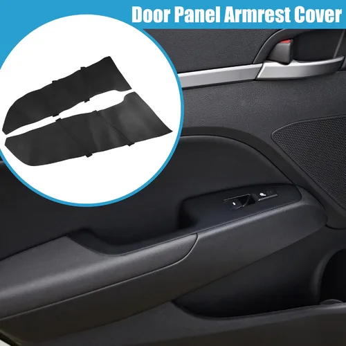 Vista 2 de Panel de la puerta delantera del coche reposabrazos cubierta interior puerta trims para Honda Accord 2008-2012 negro 1 par