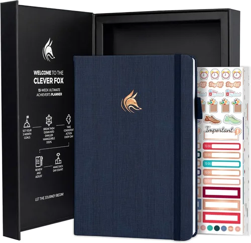 Vista 11 de Clever Fox Ultimate Achiever's Goal Planner - Diario de enfoque y productividad de 90 días. Planificador organizador diario, semanal y mensual sin