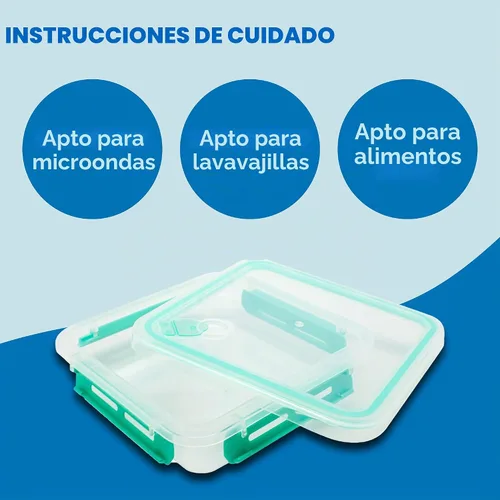 Vista 5 de Biosmart Contenedor para sándwich: 1 paquete reutilizable, sin BPA, almacenamiento de alimentos de plástico con cierre a presión, recipiente