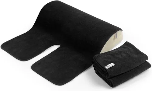 Vista 8 de Zemits SkinPerfect - Toalla facial de spa de lujo, para esteticista, cosmetólogo, masajista, microfibra suave, juego de 10, color negro