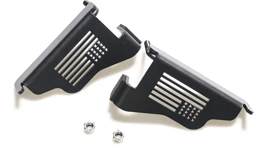 Vista 8 de sukemichi Estriberas Delanteras de Acero Negro Puertas Quitadas Para Jeep TJ Wrangler 1997-2006 Estriberas de Bisagra de Puerta Exterior Pedales