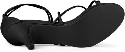 Vista 6 de Allegra K Sandalias con cordones y tacón de gatito para mujer