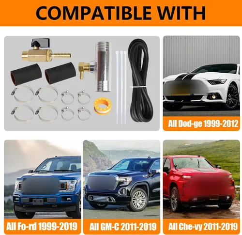 Vista 4 de Kit de instalación de tanque de combustible diésel auxiliar compatible con Ford 1999-2019 compatible con Ram 1999-2012 compatible con Colorado