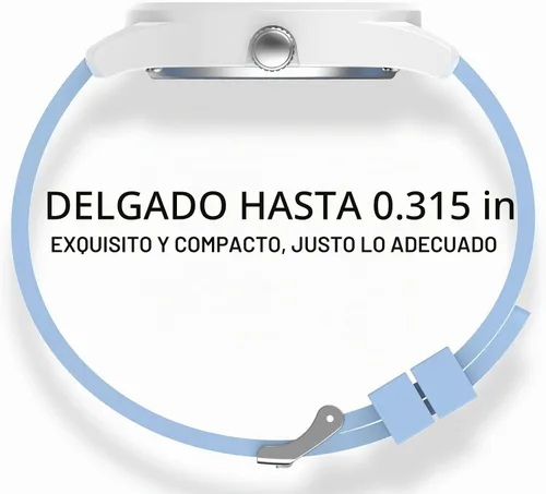Vista 5 de Large Dial Waterproof Watches for Women Easy Read, 40mm Diameter Azul