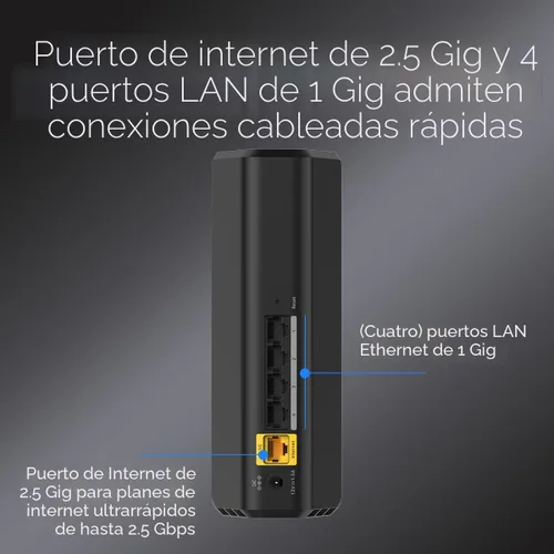 Vista 5 de NETGEAR Router WiFi 7 de doble banda Nighthawk (RS90): solo enrutador, velocidad inalámbrica BE3600 (hasta 3,6 Gbps) - Cubre hasta 2,000 pies