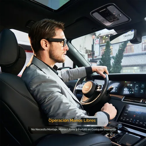 Vista 3 de Gafas inteligentes OHO 4K Bluetooth AI con cámara, lente fotocromática