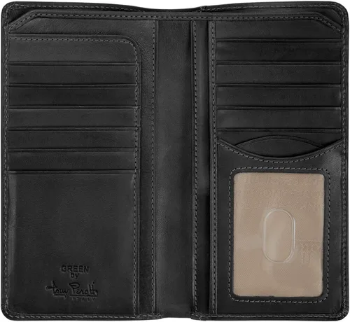 Vista 2 de Tony Perotti Mens Long Bifold Checkbook Cover Wallet Multi Card Pocket Holder Italian Leather