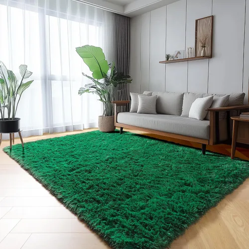 Vista 47 de ONASAR - Alfombra de pasillo negra de 2 x 6 pies, esponjosa, lavable, ultrasuave, afelpada, peluda, tapete para bebés, dormitorio de niños, armario