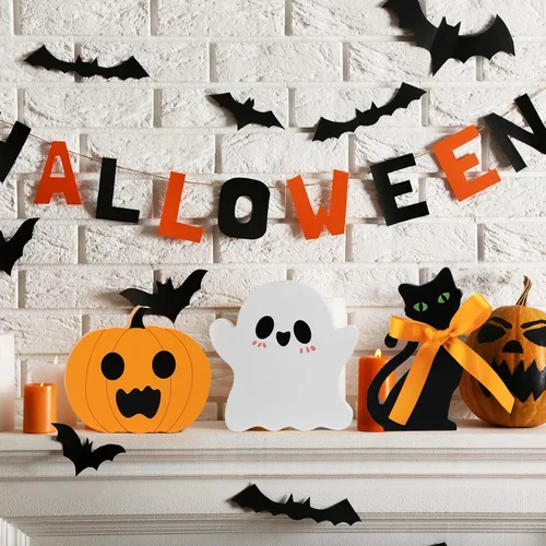 Vista 4 de COCHIE - 3 bonitas decoraciones de mesa de Halloween espeluznantes