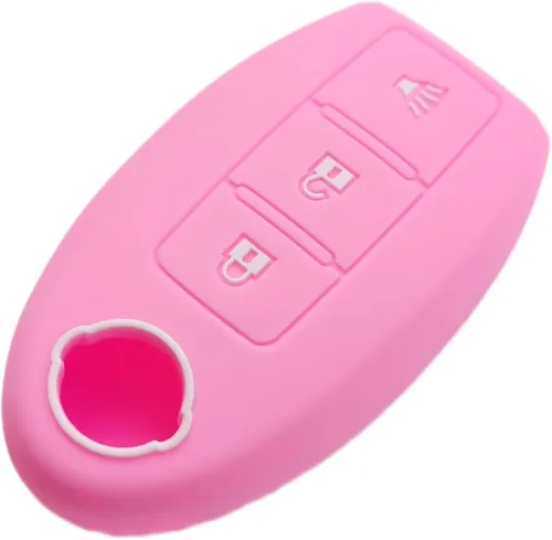 Vista 5 de Funda de Llavero de Silicona Protectora de Carcasa Remota sin Llave Compatible con Nissan Armada Frontier Pathfinder Juke Leaf Murano Quest Rogue