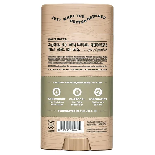 Vista 13 de Dr. Squatch - Desodorante natural para hombres - Sin aluminio, elimina el olor - Birchwood Breeze (2.65 oz, paquete de 3)