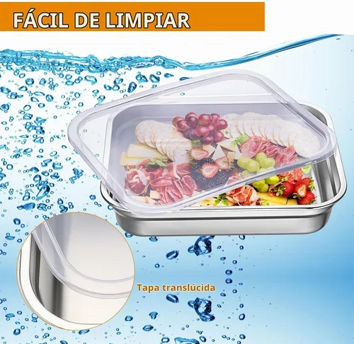 Vista 4 de 8 recipientes de acero inoxidable para almacenamiento