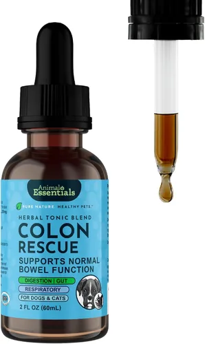 Vista 9 de Animal Essentials Colon Rescue Herbal GI Support para perros y gatos, 1 onza líquida, ayuda digestiva fabricada en Estados Unidos, mezcla