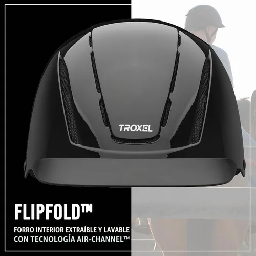 Vista 3 de Troxel Spirit Duratec - Casco de equitación de cobertura completa, ajuste Negro