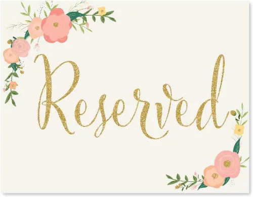 Vista 176 de Andaz Press Letreros de fiesta de boda, purpurina dorada sintética con flores florales de coral melocotón, 8.5 x 11 pulgadas, resalta tu versículo