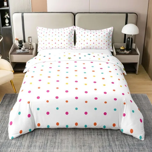 Vista 8 de jejeloiu Juego de funda de edredón de flores de cerezo 100% algodón, tamaño matrimonial, estilo japonés, juego de ropa de cama 100% algodón