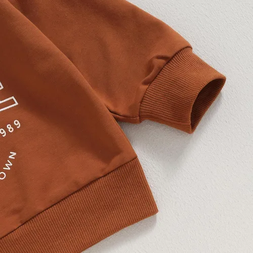 Vista 5 de Disfraz de Halloween para bebé, sudadera de calabaza con cuello redondo, suéter de manga larga, ropa de otoño