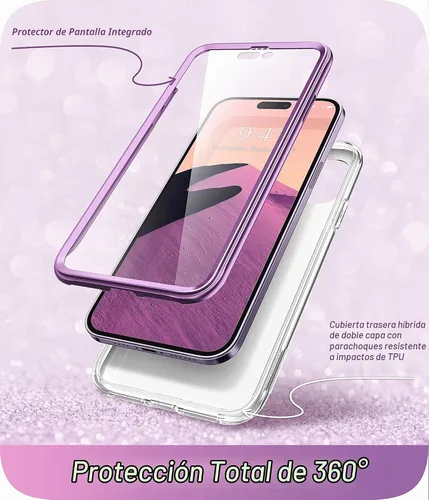 Vista 3 de i-Blason Funda para iPhone 14 Pro de 6.1 pulgadas con protector de pantalla Ameth