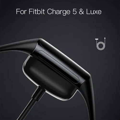 Vista 2 de TUCANA Compatible con cable de carga Fitbit Charge 6/Charge5/Luxe, soporte de carga USB de repuesto para Charge 6, Charge 5, Luxe, 3.3 pies