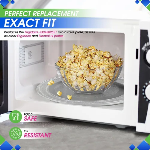 Vista 5 de Placa de repuesto para microondas de 13.5 pulgadas, se adapta a 5304509621 Frigidaire, placa giratoria de vidrio para microondas de repuesto exacto
