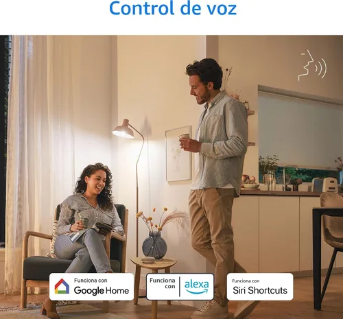 Vista 7 de Philips Smart Lighting - Bombillas conectadas, paquete de 2, color A19 60W 800LM E26 luces LED para interiores, bombillas inteligentes con detección