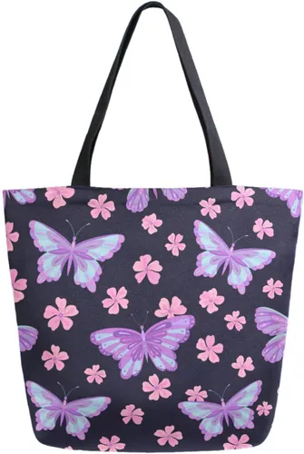 Vista 19 de Naanle Bolsa de lona para mujer, bolso de hombro casual con hoja de palma, reutilizable, multiusos, resistente, para compras, comestibles, algodón