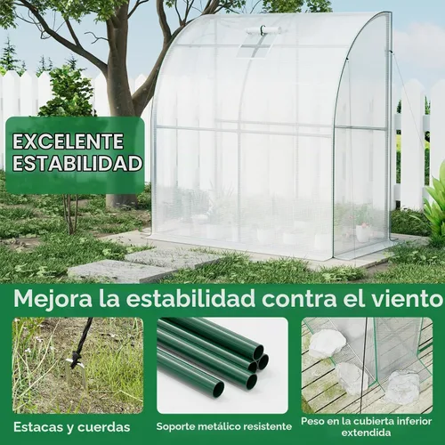 Vista 11 de SPECILITE - Invernadero inclinado para exteriores, de 79 x 40 x 83 pulgadas, color blanco