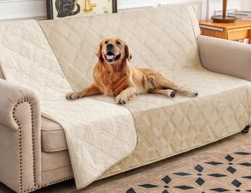 Vista 63 de Ameritex Funda impermeable para cama de perro, manta para mascotas con parte trasera antideslizante para muebles, cama, sofá