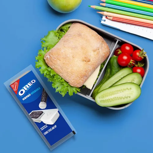 Vista 7 de Handi-Snacks OREO - Paquetes de bocadillos para salsa de galletas y creme, 20 paquetes de aperitivos