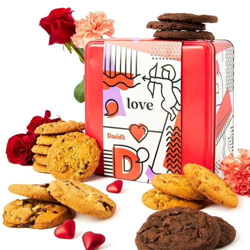 Vista 15 de David's Cookies Cesta de regalo de galletas surtidas gourmet recién