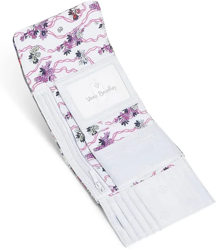 Vista 2 de Vera Bradley Cartera compacta de algodón Riley para mujer con protección RFID
