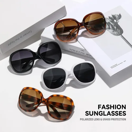 Vista 6 de Tnnaiko Gafas de sol polarizadas de gran tamaño para mujer, lentes de sol grandes de moda, con protección UV400