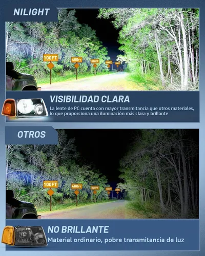 Vista 3 de Nilight Conjunto de Faros Delanteros Compatible con Ford Ranger 2001 2002 2003 2004 2005 2006 2007 2008 2009 2010 2011 Faro de Repuesto Carcasa