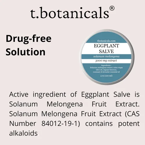 Vista 3 de Crema de extracto de berenjena, 3000 mg, bálsamo sin fragancia para trastornos de la piel, 2 oz