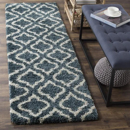 Vista 9 de SAFAVIEH Hudson Shag Collection - Alfombra decorativa de 2 x 3 pies, diseño marroquí, color gris y marfil, no desprende pelusa y de fácil cuidado, 2