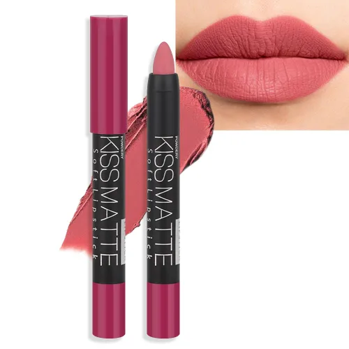 Vista 8 de BINGBRUSH Lápiz labial mate de larga duración, tinte de delineador de 01
