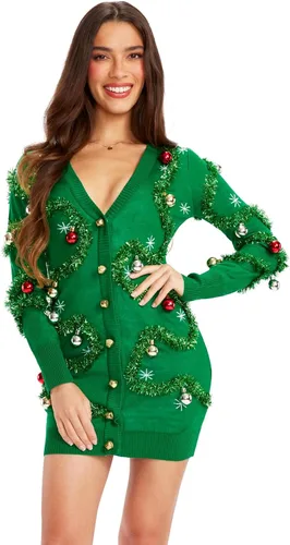 Vista 43 de Vestido tipo suéter con guirnalda Gaudy para mujer