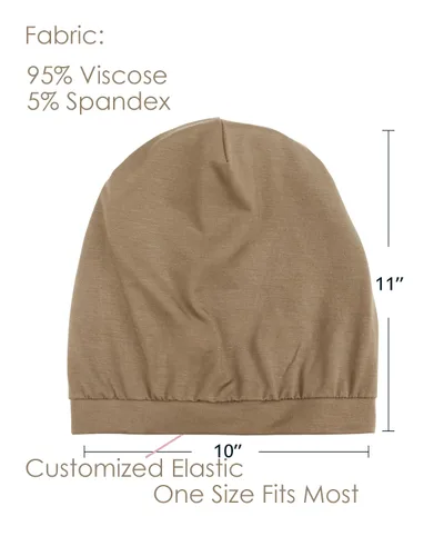Vista 96 de Alnorm - Gorro con forro de satén y suave banda elástica para hombres y mujeres, talla única Se ajusta a la mayoría