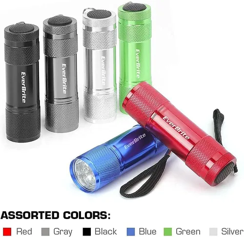 Vista 2 de EverBrite Paquete de 34 mini linternas, 102 pilas AAA incluidas, linternas coloridas portátiles para EDC, recuerdos de fiesta, lectura nocturna