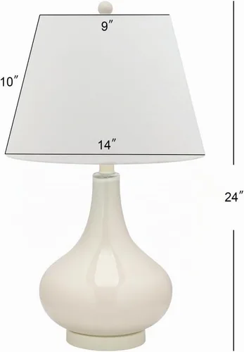 Vista 3 de Safavieh lámpara de calabaza, luz de vidrio para mesa.