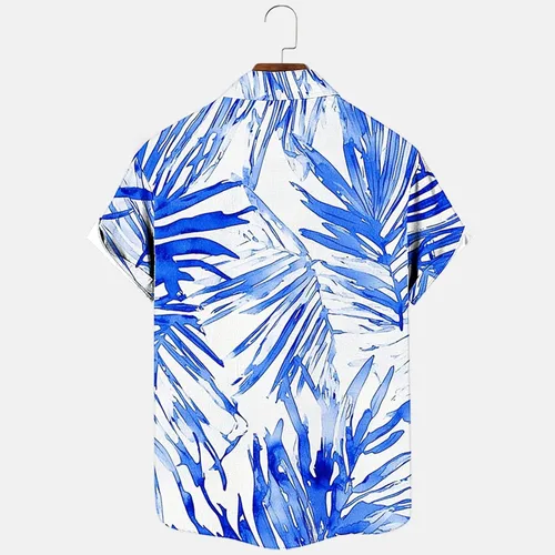 Vista 6 de Zeiyignr Camisa hawaiana para hombre con bolsillo, manga corta, con botones, resistente a las arrugas, para playa, fiestas en la piscina, vacaciones