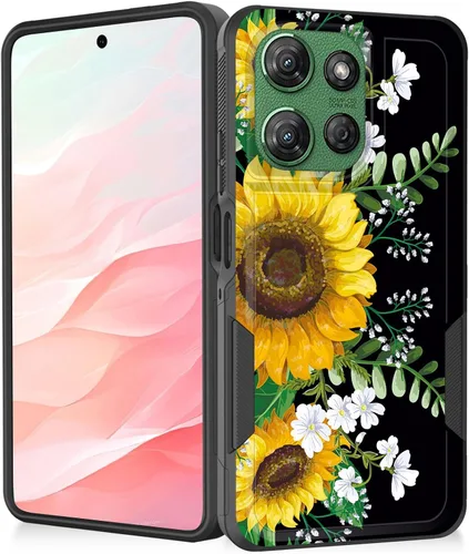 Vista 181 de Funda para Moto G Play 4G 2024, resistente de doble capa híbrida de policarbonato duro, goma suave, a prueba de golpes, funda protectora resistente