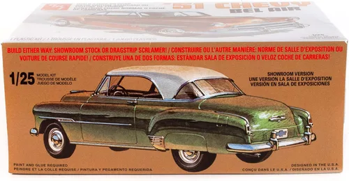 Vista 7 de Kit de modelo AMT Skill 2 Edición Deluxe Retro 2-en-1 Chevrolet Bel Air 1951, a escala 1/25