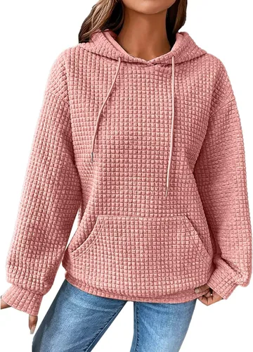 Vista 42 de SHAOBGE Sudaderas con capucha de gran tamaño para mujer, sudaderas con capucha para entrenamiento, suéteres casuales y cómodos trajes de moda