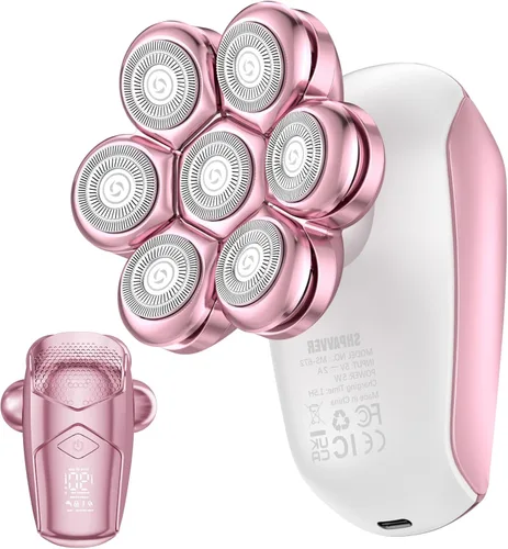 Vista 9 de SHPAVVER Afeitadoras de cabeza para hombres calvos: maquinilla de afeitar eléctrica 5 en 1 - Kit de aseo de afeitar impermeable IPX7 para hombres