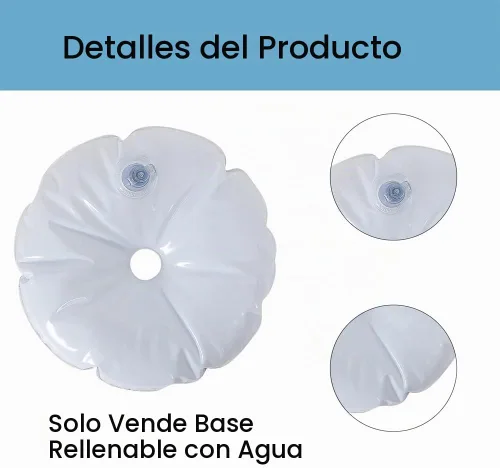 Vista 2 de Ragyzity Base rellenable de agua para la columna de globos, 2 soportes para arco de globos, bolsa de agua pesada, base rellenable para globos